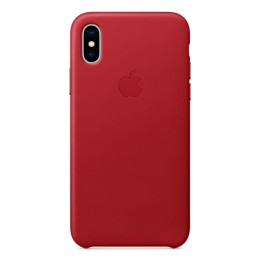 Чехол iPhone X Leather Case Red