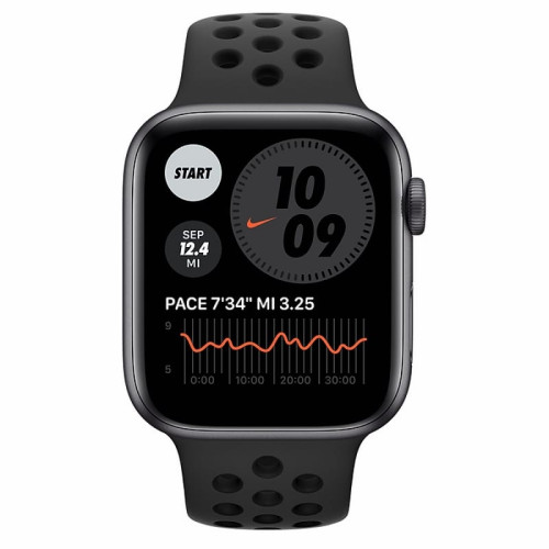 Apple Watch S6 44mm Space Gray Aluminum Case / Black NIKE Sport Band в рассрочку без первоначального взноса и переплат