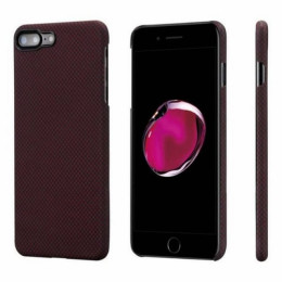 Чехол iPhone 7/8 Plus Pitaka MagEZ Case Черно-Красный(шахматное плетение)/Кевлар (арамид)