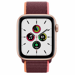 Apple Watch SE 44mm (Cellular) Gold Aluminum Case / Plum Sport Loop