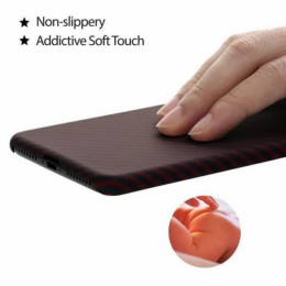 Чехол iPhone 7/8 Plus Pitaka MagEZ Case Черно-Красный (в полоску)/Кевлар (арамид)