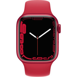 Apple Watch S7 41mm Red Aluminum Case / Red Sport Band