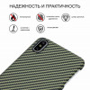 Чехол iPhone XS Max Pitaka MagEZ Case Черно-Зеленый(в полоску)/Кевлар (арамид) в рассрочку без первоначального взноса и переплат