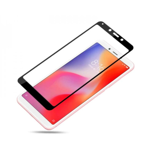 Защитное стекло 3D для Xiaomi Redmi 6/6A Черное в рассрочку без первоначального взноса и переплат