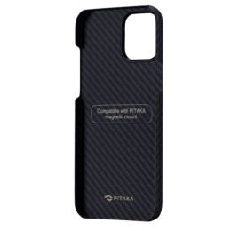 Чехол iPhone 12/12 Pro Pitaka MagEZ Case Черно-Серый/Кевлар (арамид)