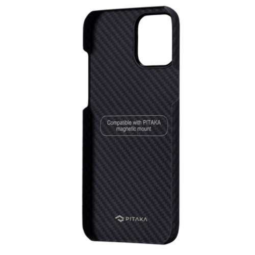 Чехол iPhone 12/12 Pro Pitaka MagEZ Case Черно-Серый/Кевлар (арамид) в рассрочку без первоначального взноса и переплат