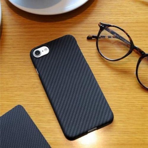 Чехол iPhone 7/8/SE(2020) Pitaka MagEZ Case Черно-Серый(в полоску)/Кевлар (арамид) в рассрочку без первоначального взноса и переплат