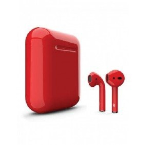 Беспроводные наушники Apple AirPods 2 красный глянцевый в рассрочку без первоначального взноса и переплат