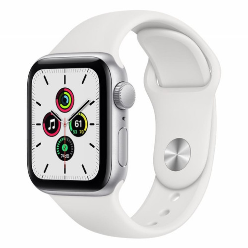 Apple Watch SE 40mm Silver Aluminum Case / White Sport Band в рассрочку без первоначального взноса и переплат