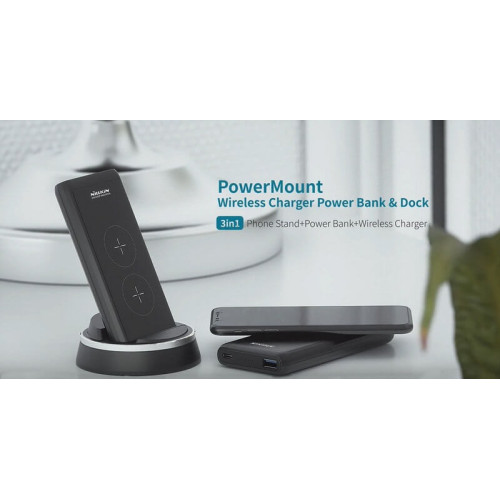 Внешний аккумулятор Nillkin PowerMount NKA08 с беспроводной зарядкой 10000 мАч в рассрочку без первоначального взноса и переплат