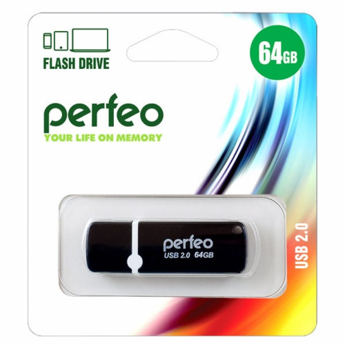 USB Накопитель Perfeo C08 64GB Black в рассрочку без первоначального взноса и переплат