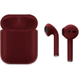 Беспроводные наушники Apple AirPods 2 бордовый матовый (полная покраска)