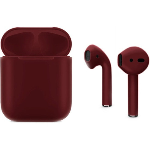 Беспроводные наушники Apple AirPods 2 бордовый матовый (полная покраска) в рассрочку без первоначального взноса и переплат