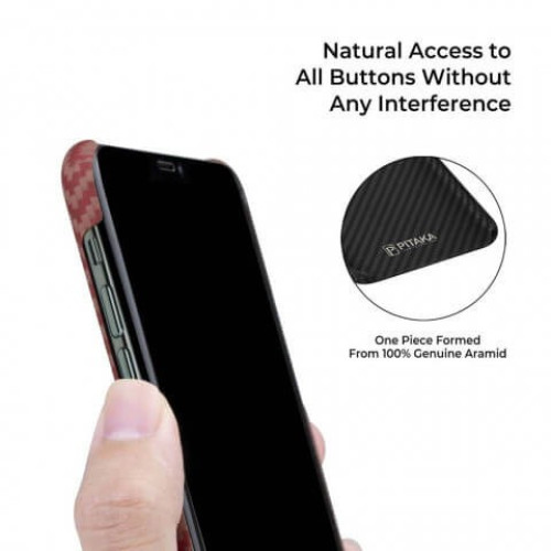 Чехол Pitaka для Apple IPhone 11 Pro Max (красно-оранжевый) в рассрочку без первоначального взноса и переплат