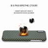 Чехол iPhone XS Max Pitaka MagEZ Case Черно-Зеленый(в полоску)/Кевлар (арамид) в рассрочку без первоначального взноса и переплат
