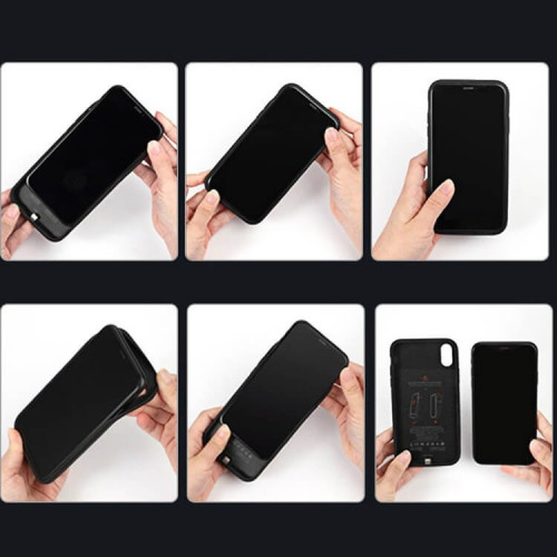 Чехол-аккумулятор Baseus для iPhone XS MaxLiqui Silicone Smart Power черный в рассрочку без первоначального взноса и переплат