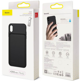 Чехол-аккумулятор Baseus для iPhone XS MaxLiqui Silicone Smart Power черный