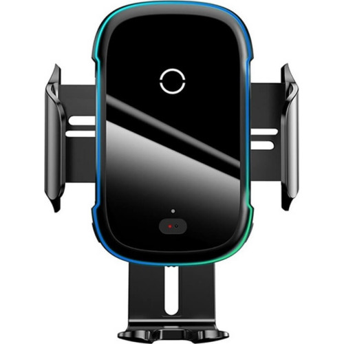 Держатель автомобильный Baseus с беспроводной зарядкой Light Electric Holder Wireless Charger 15W черный в рассрочку без первоначального взноса и переплат