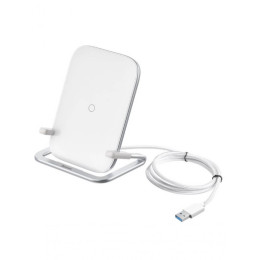 Беспроводное зарядное устройство Baseus Rib Horizontal and Vertical Holder Wireless Charging 15W белый