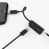 Адаптер Baseus L32 IP Male to 3.5 mm + IP Female Adapter Black