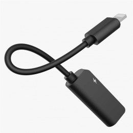 Адаптер Baseus L32 IP Male to 3.5 mm + IP Female Adapter Black