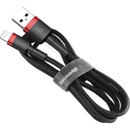 Кабель Baseus Kevlar Lightning Cable 1 м (черно-красный)