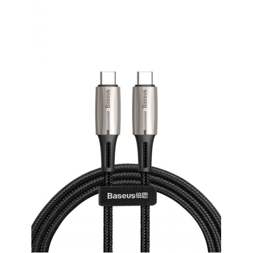Кабель Baseus Water Drop-shaped Lamp Type-C PD2.0 60W Cable 20V 1м черный в рассрочку без первоначального взноса и переплат