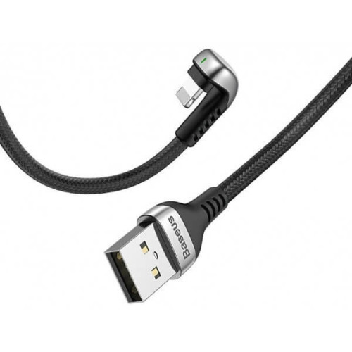 Кабель Baseus Green U-shaped Lamp Mobile Game USB - Lightning 2 м (черный) в рассрочку без первоначального взноса и переплат