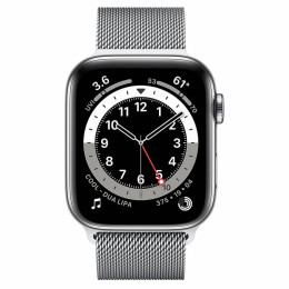 Apple Watch S6 44mm (Cellular) Silver Stainless Steel Case / Silver Milanese Loop