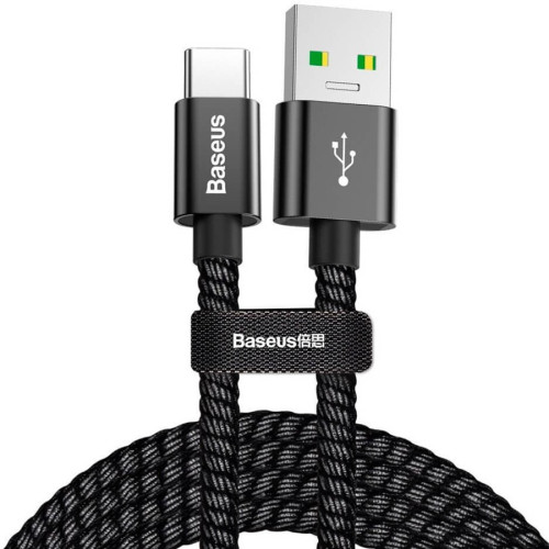 Кабель Baseus double fast charging 5 A 1 м (черный) в рассрочку без первоначального взноса и переплат