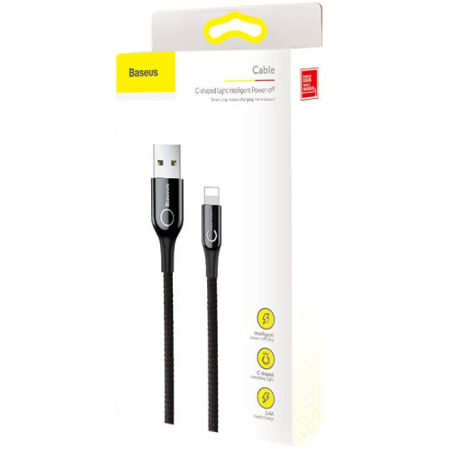 Кабель Baseus C-Shaped USB - Lightning (CALCD) 1 м в рассрочку без первоначального взноса и переплат