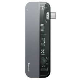 Адаптер BASEUS Transparent Series Dual Type-C Multifunctional HUB
