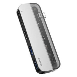 Адаптер BASEUS Transparent Series Dual Type-C Multifunctional HUB