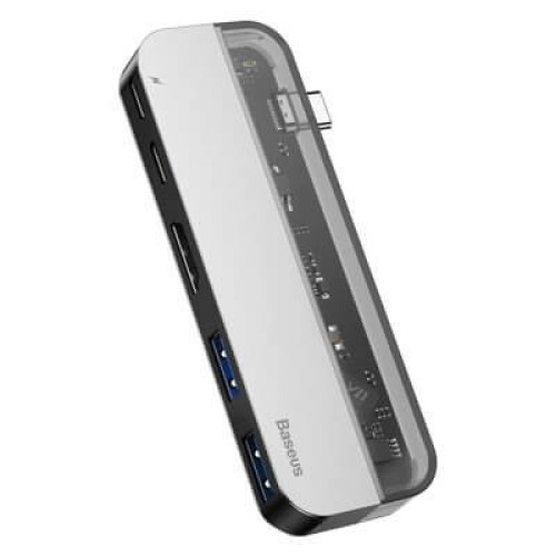 Адаптер BASEUS Transparent Series Dual Type-C Multifunctional HUB в рассрочку без первоначального взноса и переплат
