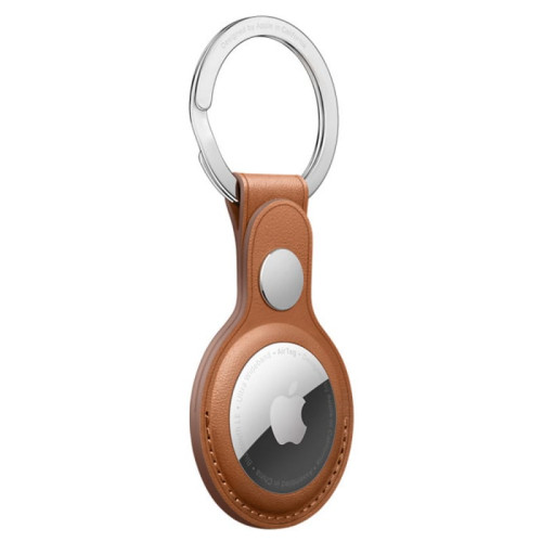 Кожаный брелок AirTag с кольцом для ключей Saddle Brown в рассрочку без первоначального взноса и переплат