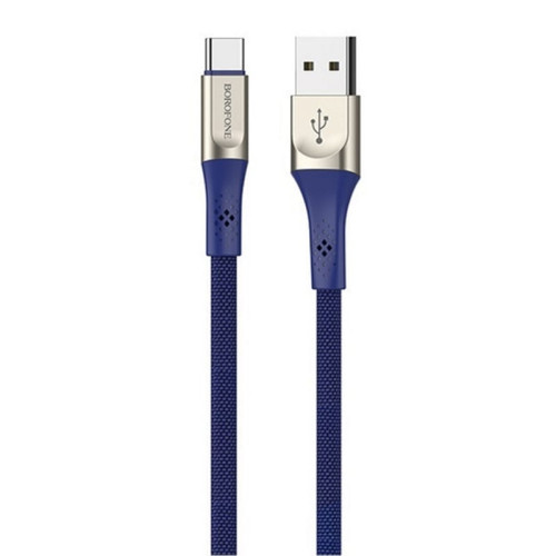 Кабель USB - Type-C / Borofone BU7 / 1M / Синий в рассрочку без первоначального взноса и переплат