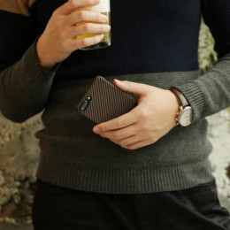 Чехол iPhone 7/8 Plus Pitaka MagEZ Case Розовое Золото (в полоску)/Кевлар (арамид)