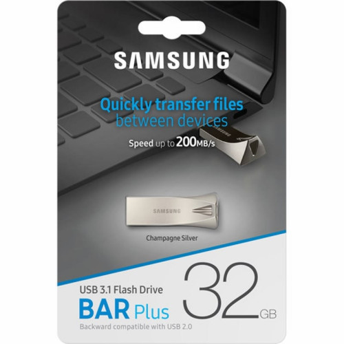 USB Накопитель Samsung Flash Drive Bar Plus 32GB Silver в рассрочку без первоначального взноса и переплат