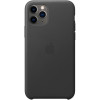Чехол Apple iPhone 11 Pro Leather Case Black (черный)
