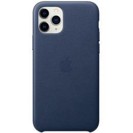 Чехол Apple iPhone 11 Pro Leather Case (темно-синий)