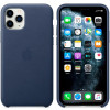 Чехол Apple iPhone 11 Pro Leather Case (темно-синий) в рассрочку без первоначального взноса и переплат