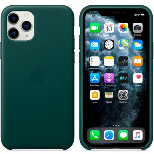 Чехол Apple iPhone 11 Pro Leather Case Forest Green (зеленый) в рассрочку без первоначального взноса и переплат