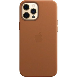 Кожаный чехол Apple MagSafe для iPhone 12 Pro Max (золотисто-коричневый)