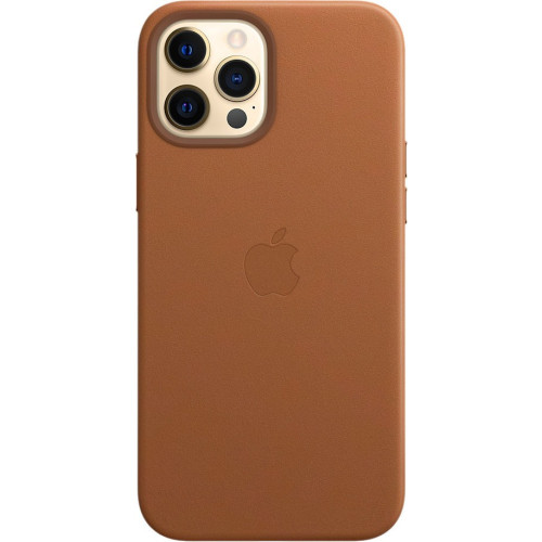 Кожаный чехол Apple MagSafe для iPhone 12 Pro Max (золотисто-коричневый) в рассрочку без первоначального взноса и переплат