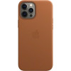 Кожаный чехол Apple MagSafe для iPhone 12 Pro Max (золотисто-коричневый) в рассрочку без первоначального взноса и переплат