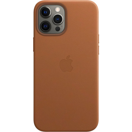 Кожаный чехол Apple MagSafe для iPhone 12 Pro Max (золотисто-коричневый) в рассрочку без первоначального взноса и переплат