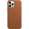 Кожаный чехол Apple MagSafe для iPhone 12 Pro Max (золотисто-коричневый) в рассрочку без первоначального взноса и переплат