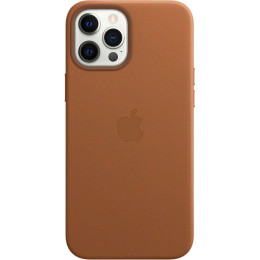 Кожаный чехол Apple MagSafe для iPhone 12 Pro Max (золотисто-коричневый)