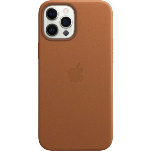 Кожаный чехол Apple MagSafe для iPhone 12 Pro Max (золотисто-коричневый) в рассрочку без первоначального взноса и переплат