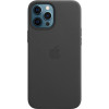 Кожаный чехол Apple MagSafe для iPhone 12 Pro Max (черный)